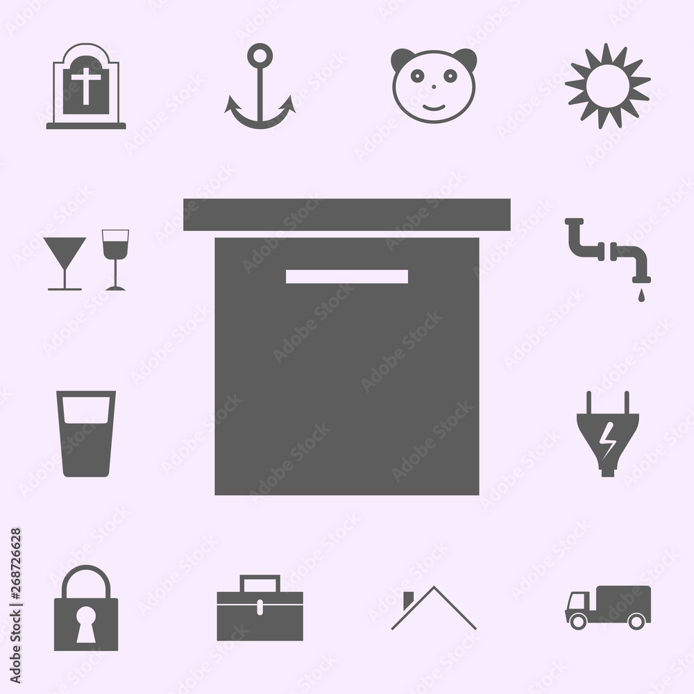 Poster mailbox location icon. signs of pins icons universal set for web and mobile