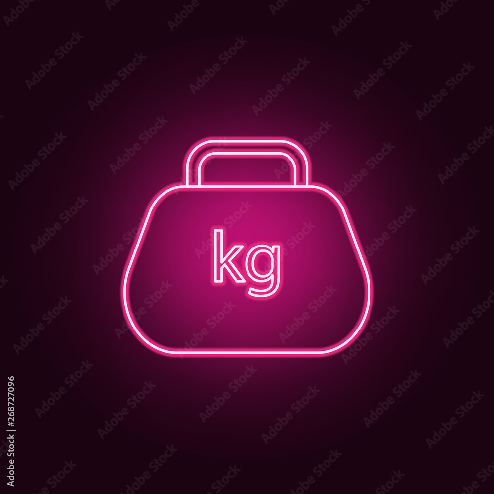 Poster cargo neon icon. elements of measure set. simple icon for websites, web design, mobile app, info gra