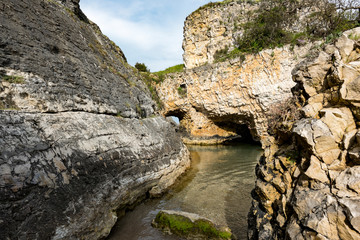 nature landscape, rocks in the sea