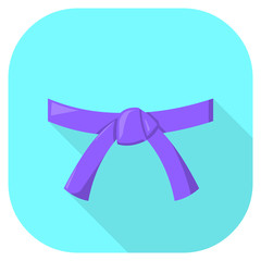 Purple Belt Rank Martial Arts Flat Icon