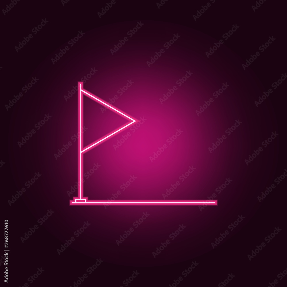 Poster flag neon icon. elements of medals set. simple icon for websites, web design, mobile app, info graph