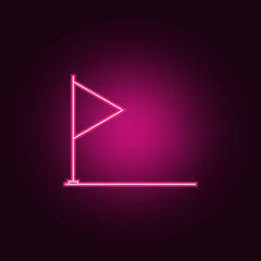 Flag neon icon. Elements of Medals set. Simple icon for websites, web design, mobile app, info graphics