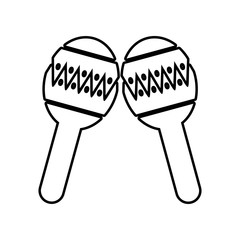 maraca icon. Element of Mexico for mobile concept and web apps icon. Outline, thin line icon for website design and development, app development