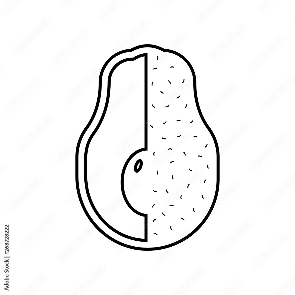Poster avocado icon. element of mexico for mobile concept and web apps icon. outline, thin line icon for we