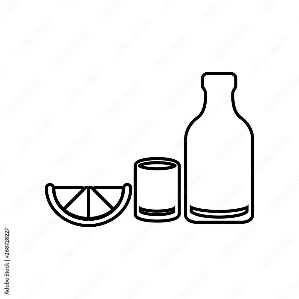 Poster tequila icon. element of mexico for mobile concept and web apps icon. outline, thin line icon for we