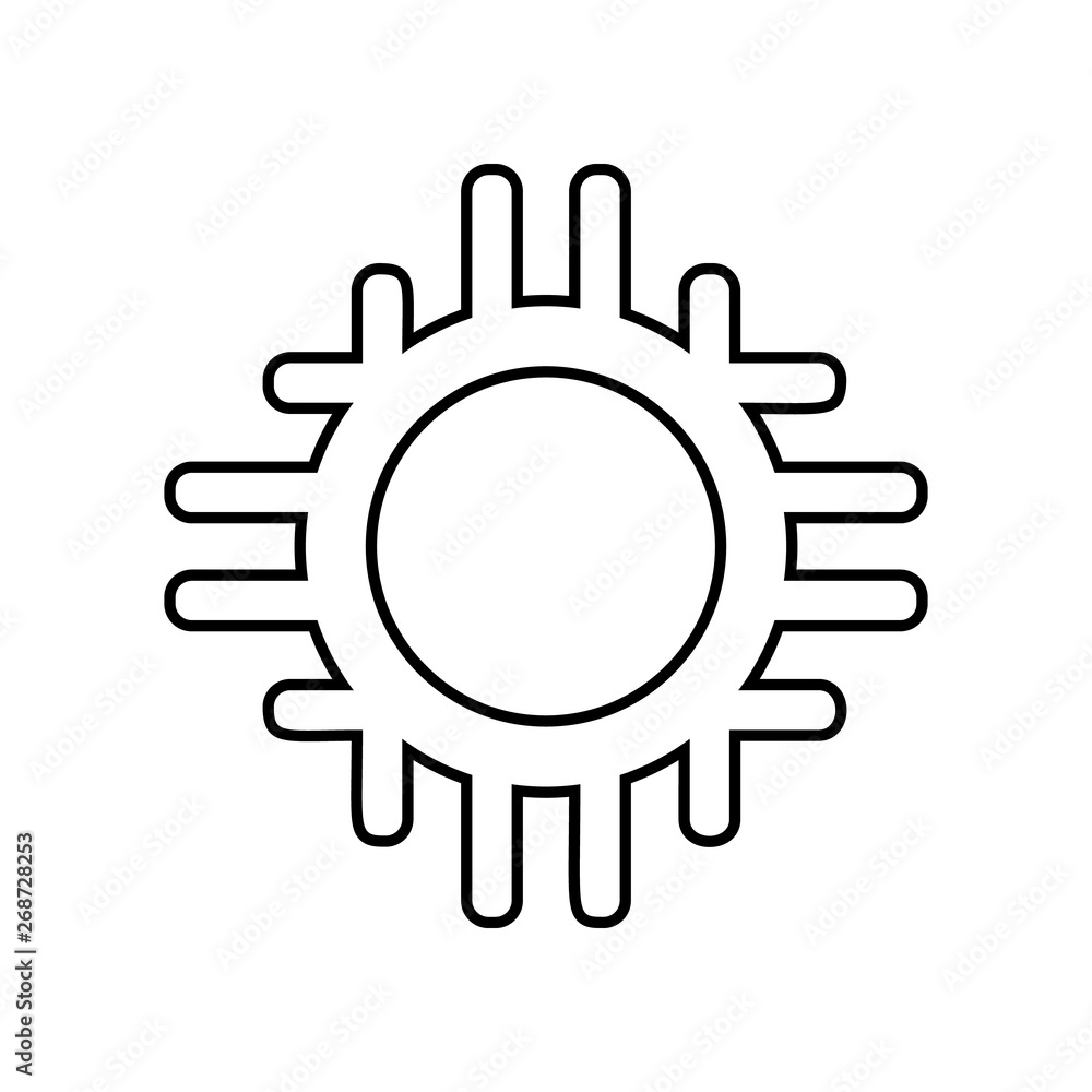 Poster mexican circle icon. element of mexico for mobile concept and web apps icon. outline, thin line icon