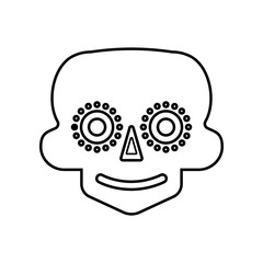 mask the day of the dead icon. Element of Mexico for mobile concept and web apps icon. Outline, thin line icon for website design and development, app development