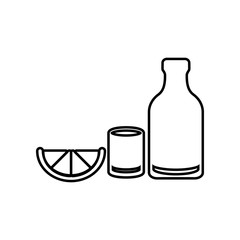 tequila icon. Element of Mexico for mobile concept and web apps icon. Outline, thin line icon for website design and development, app development
