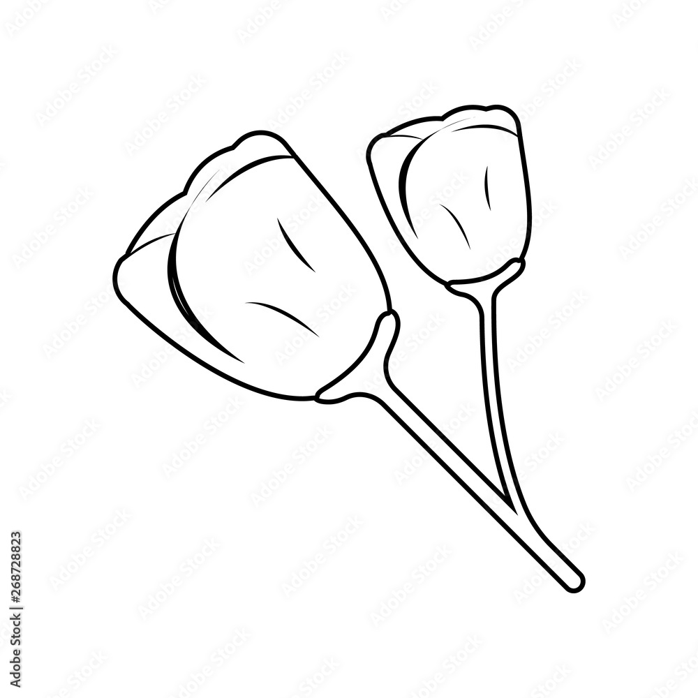 Poster roses icon. element of mother day for mobile concept and web apps icon. outline, thin line icon for 