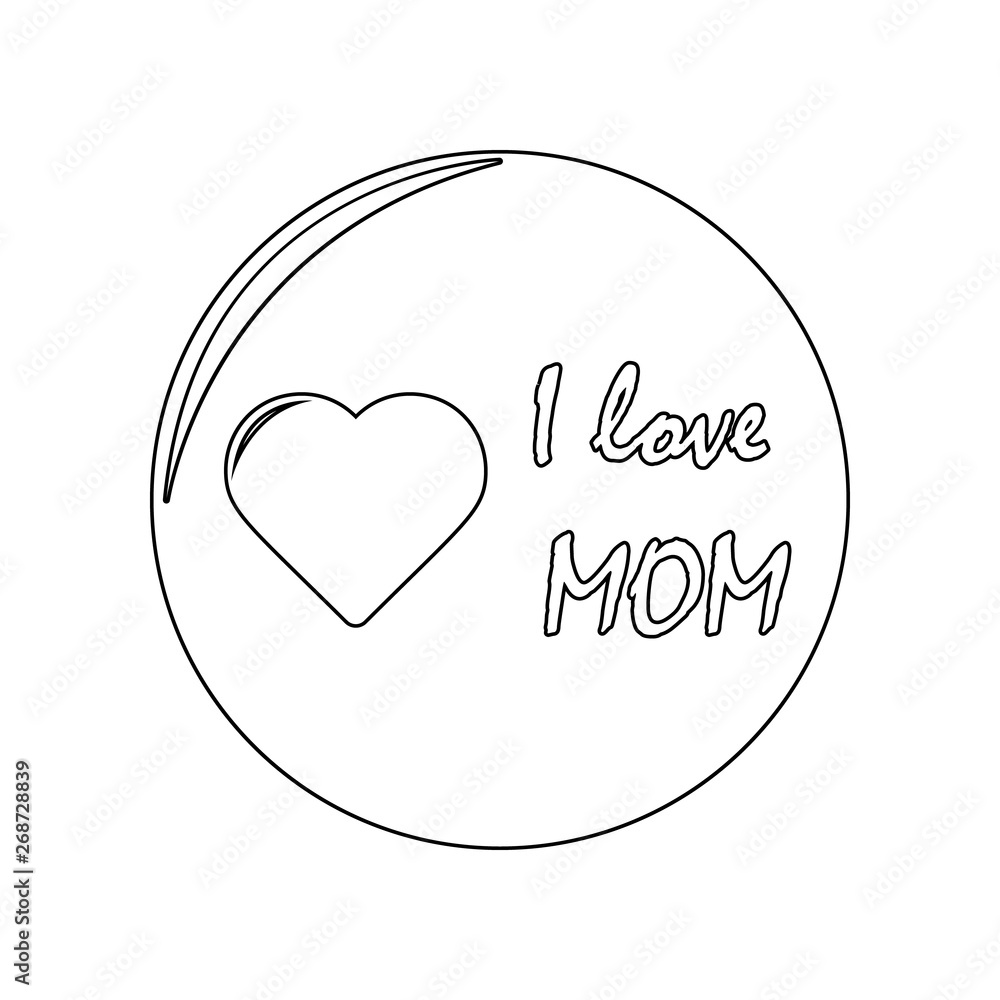 Poster i love you my mother icon. element of mother day for mobile concept and web apps icon. outline, thin