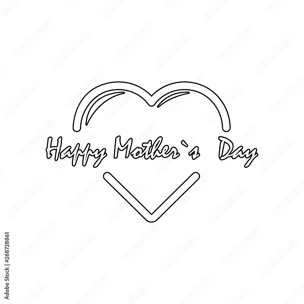 Fototapete congratulations on my mom's day icon. element of mother day for mobile concept and web apps icon. ou
