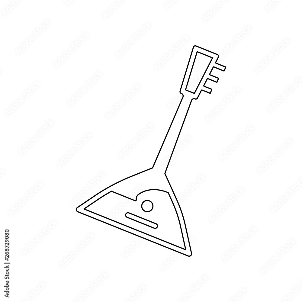 Aufkleber balalaika icon. element of music instrument for mobile concept and web apps icon. outline, thin line