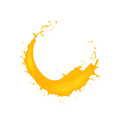 Juice splash design element. Product package design.