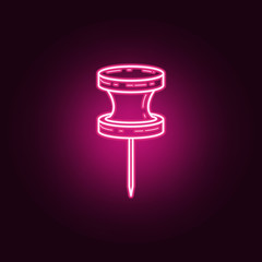 pin neon icon. Elements of Navigation set. Simple icon for websites, web design, mobile app, info graphics