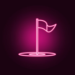 navigator flag neon icon. Elements of Navigation set. Simple icon for websites, web design, mobile app, info graphics