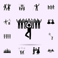 dancing people icon. Party icons universal set for web and mobile