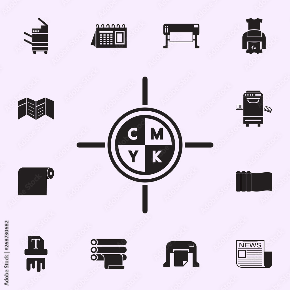 Poster purpose to print icon. print house icons universal set for web and mobile