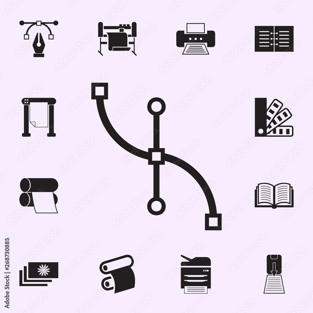 Aufkleber printing line icon. print house icons universal set for web and mobile