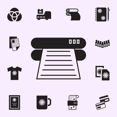 paper from the printer icon. Print house icons universal set for web and mobile