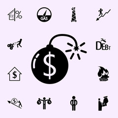 Dollar Bomb icon. Profit icons universal set for web and mobile