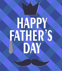 Happy father s day vector lettering background. Happy Fathers Day calligraphy light banner. Dad my king illustration