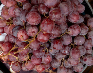 texture of delicious fresh red grapes