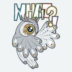 Cute little bird, cartoon hand drawn vector illustration. Cute for baby coloring pages, t-shirt print, fashion prints and other