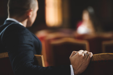 Groom and his wedding ring