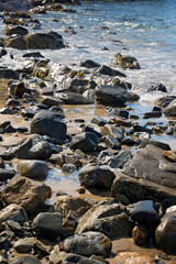 Sand Beach, Acadia National Park, Bar Harbor Maine A gorgeous beach surrounded by interesting rocks, cliffs and forest. 