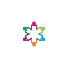 Community logo vector icon illustration