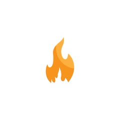 Fire flame logo template vector icon illustration