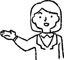 Monochrome Analog-style illustrations of women emotional expression