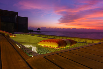Luxury pool villa resort in Maldives