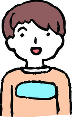 Analog-style illustrations of men emotional expression