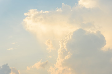 The nature of blue sky with cloud and sunrise in the morning.