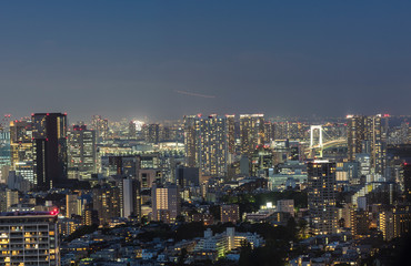 高層ビルから望む東京の夜景