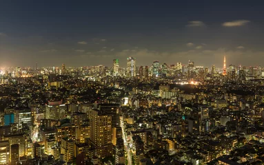 Fotobehang 高層ビルから望む東京の夜景 © EISAKU SHIRAYAMA