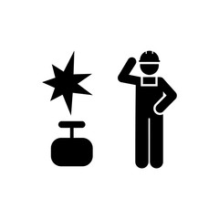 Gas, industry, man, worker, job icon. Element of manufacturing icon. Premium quality graphic design icon. Signs and symbols collection icon for websites, web design