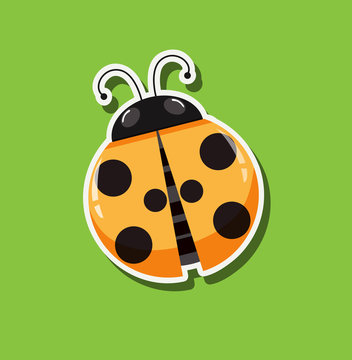 A ladybug sticker template