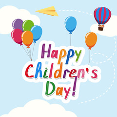 Happy children's day template