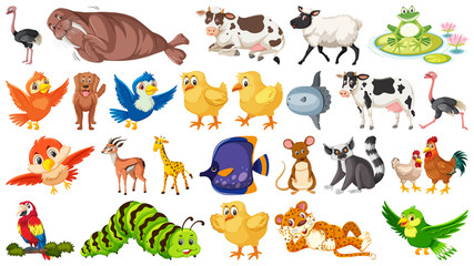 Set of animal character
