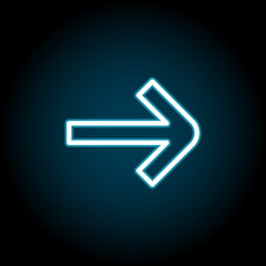 arrow neon icon. Simple thin line, outline vector of Arrow icons for UI and UX, website or mobile application