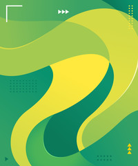 colorful wave vector graphic element