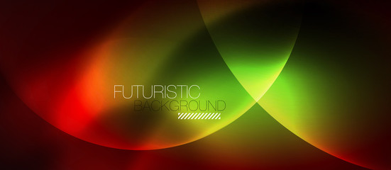 Shiny neon circles abstract background