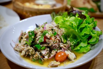 salad with chicken and vegetables