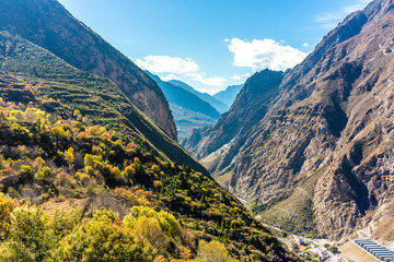 fall in mountain of Sichuan China