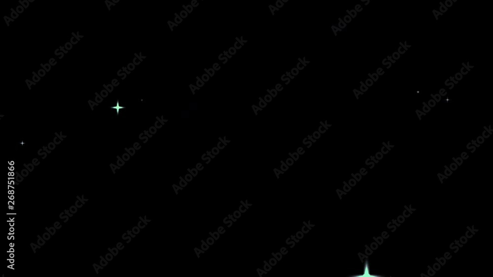 Poster abstract stars motion on space on horizontal.star moving in night background with alpha channel