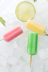 A delicious ice cream on ice