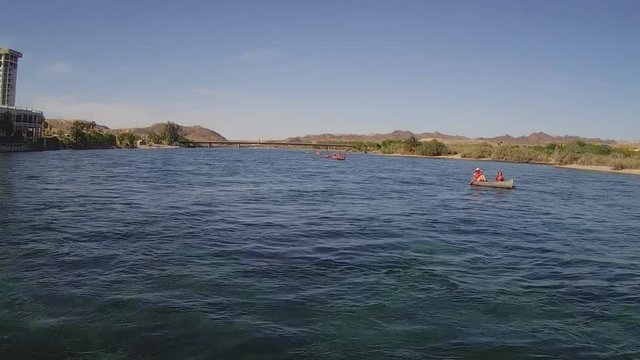 Canoes On Colorado River- Laughlin Nevada