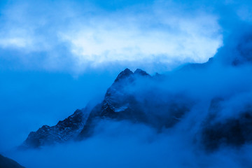 snow mountains in Himalaya of Tibet